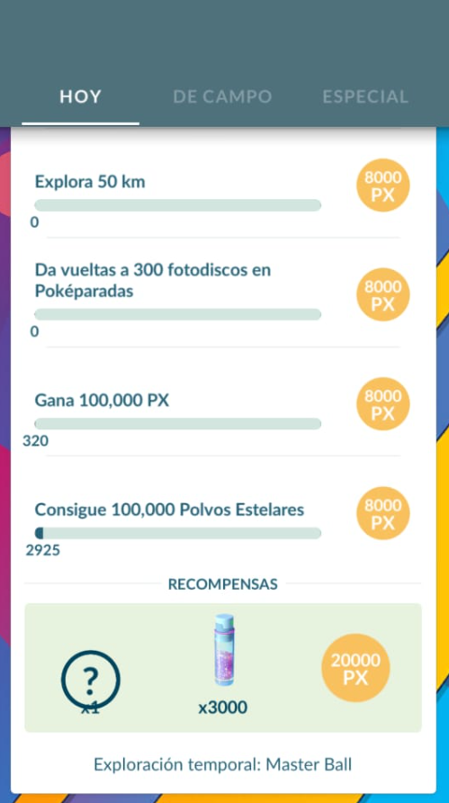 Exploración Temporal Master Ball